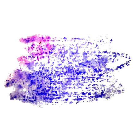 Vector colorful detailed backdrop with watercolor texture. Abstract stain isolated on white background.のイラスト素材
