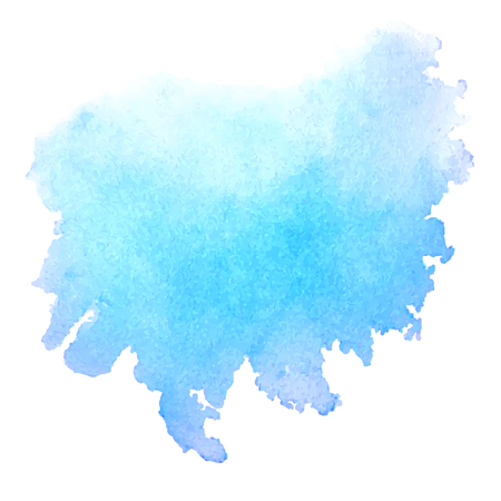 Vector colorful detailed backdrop with watercolor texture. Abstract stain isolated on white background. Design template for poster, card, banner, flyers, invitation, brochure, sale.のイラスト素材