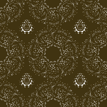 Vector colorful seamless abstract background with floral elements. For wallpaper, pattern fills, web page, surface textures, textile print, wrapping paper.のイラスト素材
