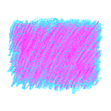 Vector colorful detailed backdrop with crayon scribble texture texture. Abstract stain isolated on white background.のイラスト素材