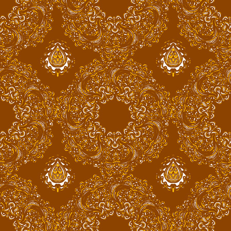Vector colorful seamless abstract background with floral elements. For wallpaper, pattern fills, web page, surface textures, textile print, wrapping paper.のイラスト素材