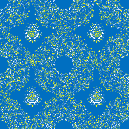 A Vector colorful seamless abstract background with floral elements. For wallpaper, pattern fills, web page, surface textures, textile print, wrapping paper.のイラスト素材