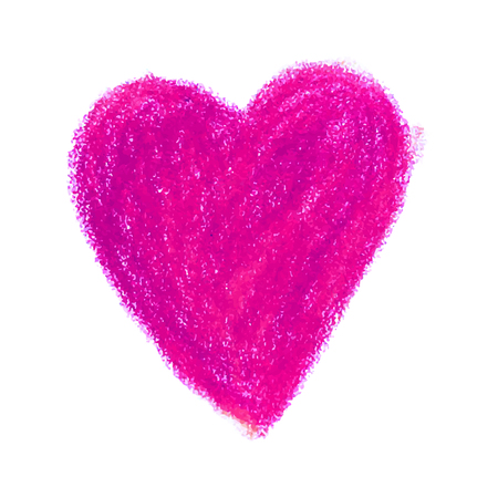 Vector colorful illustration of a hand drawn heartのイラスト素材