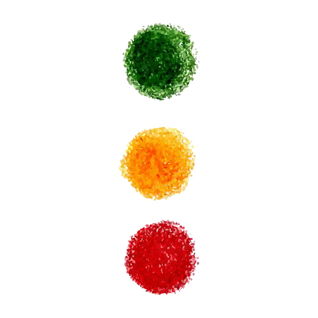 Vector colorful set with crayon scribble textured round spots. Abstract circles isolated on white background. Design template for poster, card, banner, flyers, invitation, brochure, sale.のイラスト素材