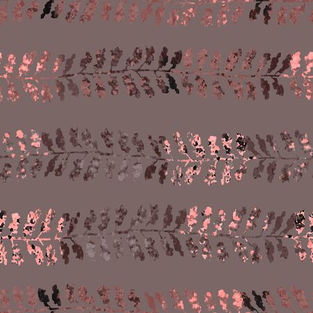 Vector seamless background with colorful watercolor illustration of stripe of herbs or plants. Can be used for wallpaper, pattern fills, web page, surface textures, textile print, wrapping paperのイラスト素材