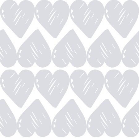 Vector seamless pattern with hearts shape in a modern style. Happy Valentines day illustration. For wallpaper, pattern fills, web page, textures, textile, wrapping paperのイラスト素材
