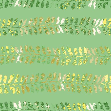 Vector seamless background with colorful watercolor illustration of stripe of herbs or plants. Can be used for wallpaper, pattern fills, web page, surface textures, textile print, wrapping paperのイラスト素材