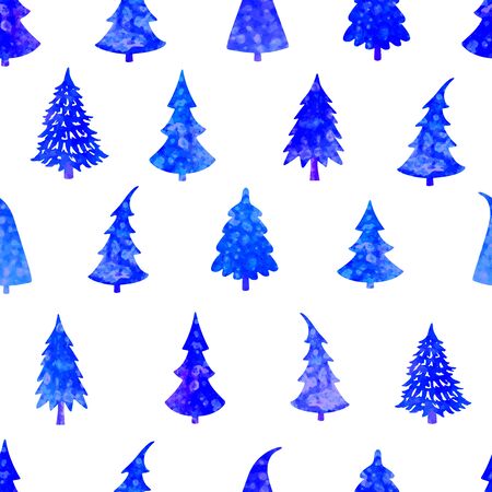 Vector seamless background with Christmas tree. Can be used for wallpaper, pattern fills, web page, surface textures, textile print, wrapping paperのイラスト素材
