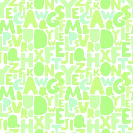 Vector seamless  with colorful Alphabet.のイラスト素材