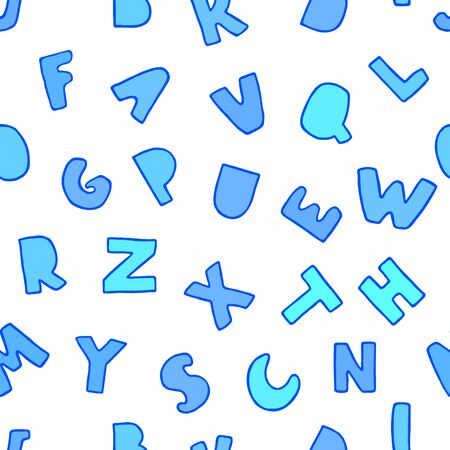 Vector seamless  with colorful Alphabet.のイラスト素材