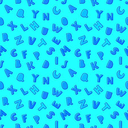 Vector seamless  with colorful Alphabet.のイラスト素材