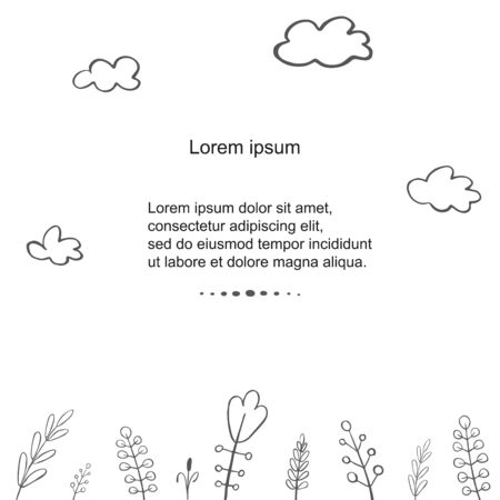 Vector floral template.のイラスト素材