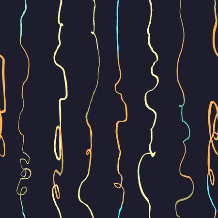 Vector modern seamless background with colorful hand drawn vertical lines, doodles. Use it for wallpaper, textile print, pattern fills, web, surface texture, wrapping paper, design of presentationのイラスト素材