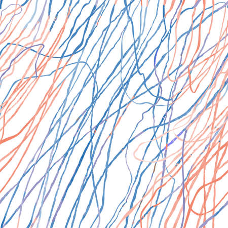 Vector modern seamless background with colorful hand drawn abstract lines, doodles. Use it for wallpaper, textile print, pattern fills, web, surface texture, wrapping paper, design of presentationのイラスト素材