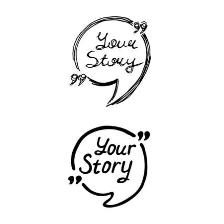 Abstract elegant graphic icon vector design. Universal creative symbol. Your story.のイラスト素材