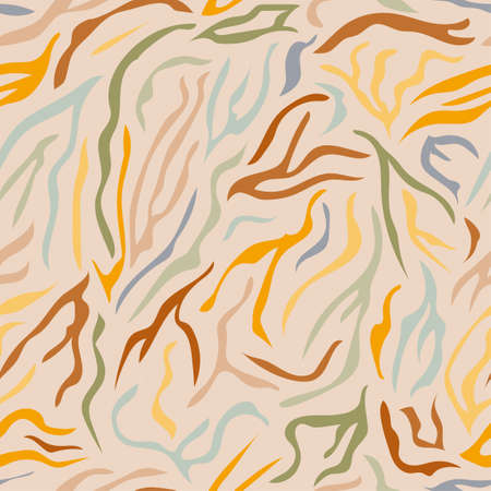 Vector colorful trendy seamless pattern with abstract animal motif. Use it for wallpaper, textile print, pattern fills, web page, surface textures, wrapping paper, design of presentationのイラスト素材