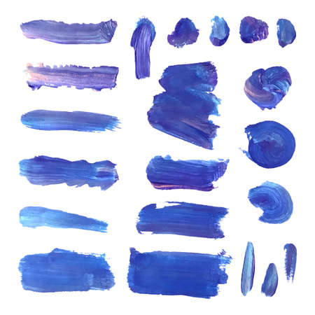 Vector colorful set with oil paint spot background, texture hand drawn illustration. Use it as element for design greeting card, poster, banner, Social Media post, invitation, graphic designのイラスト素材