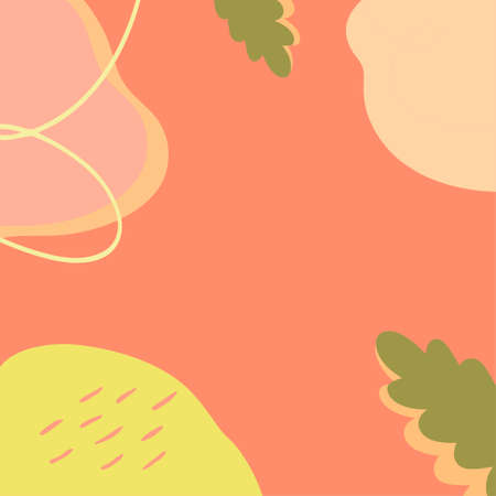 Vector modern seamless background with colorful hand drawn abstract spots, doodles. Use it for wallpaper, textile print, pattern fills, surface texture, wrapping paper, design of presentationのイラスト素材