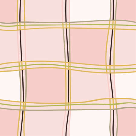 Vector modern seamless pattern with hand draw abstract line, checkered. Use it for wallpaper, textile print, pattern fills, web page, surface textures, wrapping paper, design presentationのイラスト素材