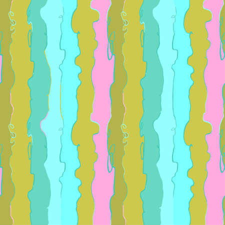 Vector modern seamless background with colorful hand drawn vertical lines, doodles. Use it for wallpaper, textile print, pattern fills, web, surface texture, wrapping paper, design of presentationのイラスト素材