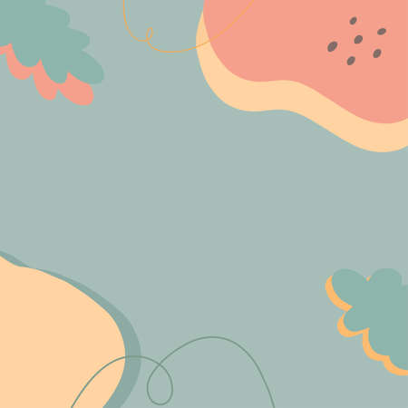 Vector modern seamless background with colorful hand drawn abstract spots, doodles. Use it for wallpaper, textile print, pattern fills, surface texture, wrapping paper, design of presentationのイラスト素材