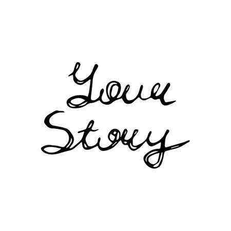 Abstract elegant graphic logo icon vector design. Universal creative symbol. Your story.のイラスト素材