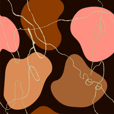 Vector modern seamless pattern with colorful hand draw abstract elements, doodles. Use it for wallpaper, textile print, pattern fills, web page, surface textures, wrapping paper, design presentationのイラスト素材
