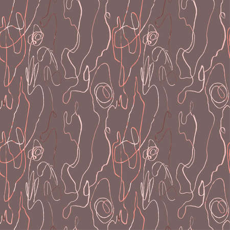 Vector modern seamless background with colorful hand drawn abstract lines, doodles. Use it for wallpaper, textile print, pattern fills, web, surface texture, wrapping paper, design of presentationのイラスト素材
