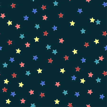 Vector modern colorful seamless background with star shape. Use it for wallpaper, textile print, pattern fills, web page, surface textures, wrapping paper, design of presentationのイラスト素材