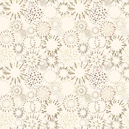 Vector modern seamless background with colorful hand drawn abstract round elements, doodles. Use it for wallpaper, textile print, pattern fills, web, texture, wrapping paper, design presentationのイラスト素材