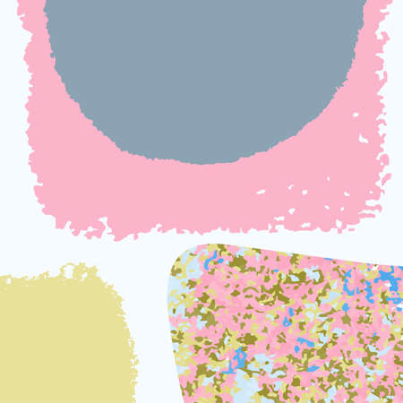 Vector collage modern poster with abstract shapes. Scandinavian Style. For posters, greeting card template, social media postのイラスト素材