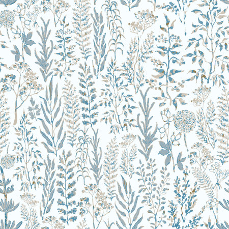Seamless pattern with herbs, plants and flowersのイラスト素材