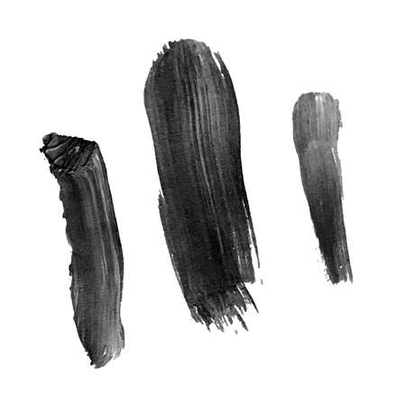 Set with gray abstract stain isolated on white background.のイラスト素材