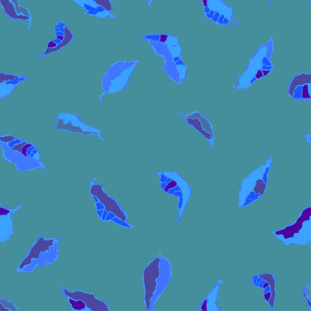 Seamless colorful pattern with foliage and plantsのイラスト素材
