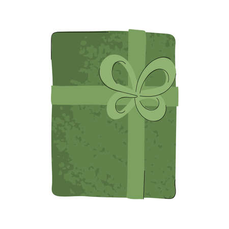 Vector colorful illustration of gift box isolated on whie background. Use it as elements for design greeting cards, poster, card, packaging paper designのイラスト素材