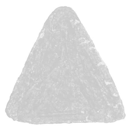 Vector detailed backdrop triangle shape with crayon scribble texture. Abstract stain isolated on white background. Design template for poster, card, banner, flyers, invitation, brochure, saleのイラスト素材