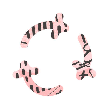 Recycling sign artistic isolated on white backgroundのイラスト素材