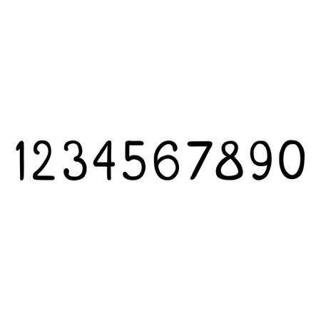Vector illustration of numbers set isolated on white backgroundのイラスト素材