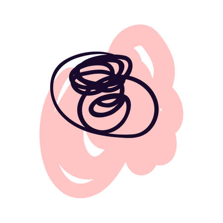 Doodle Abstract Illustration Isolated on white backgroundのイラスト素材