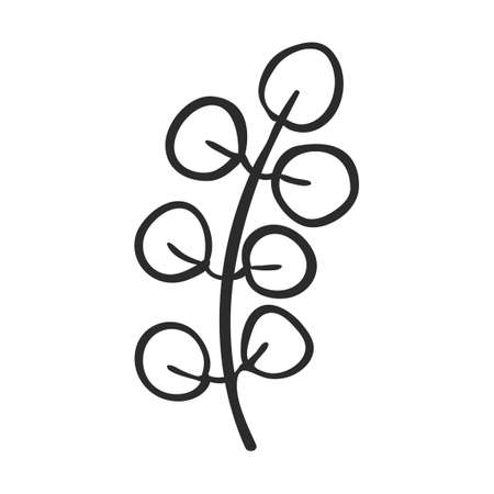 Plant Outline Illustration Isolated on white backgroundのイラスト素材