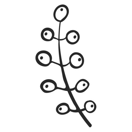 Plant Outline Illustration Isolated on white backgroundのイラスト素材