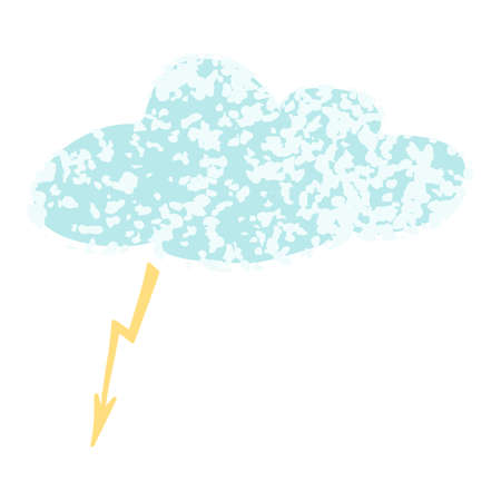 Cloud Colorful Illustration Isolated on white backgroundのイラスト素材