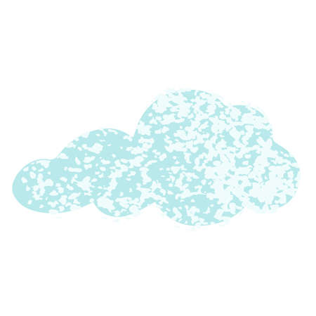 Cloud Colorful Illustration isolated on white backgroundのイラスト素材