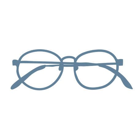 Vector Outline Illustration of Glasses Isolated on White Backgroundのイラスト素材