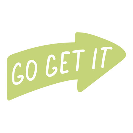 Vector colorful lettering isolated on white background - Go Get Itのイラスト素材