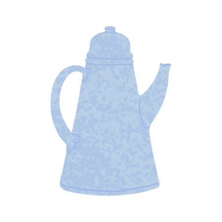 Vector Colorful Illustration of Teapot Isolated on White Backgroundのイラスト素材