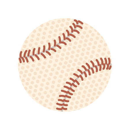 Vector Colorful Illustration of Baseball Ball isolated on white backgroundのイラスト素材