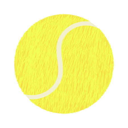 Vector Colorful Illustration of tennis ball isolated on white backgroundのイラスト素材