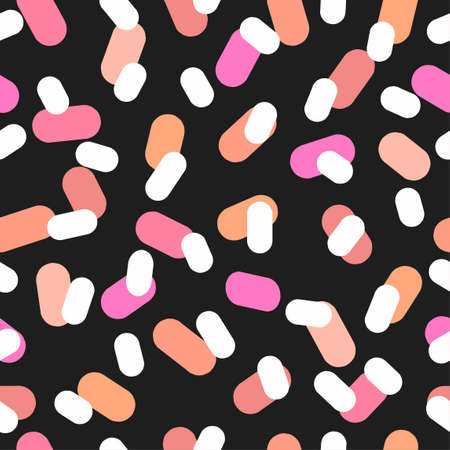 Vector modern seamless pattern with colorful hand draw abstract spots, doodles. Use it for wallpaper, textile print, pattern fills, web page, surface textures, wrapping paper, design presentationのイラスト素材