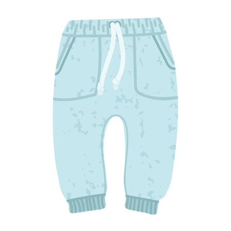 Vector Colorful Illustration of Pants Isolated on White Backgroundのイラスト素材